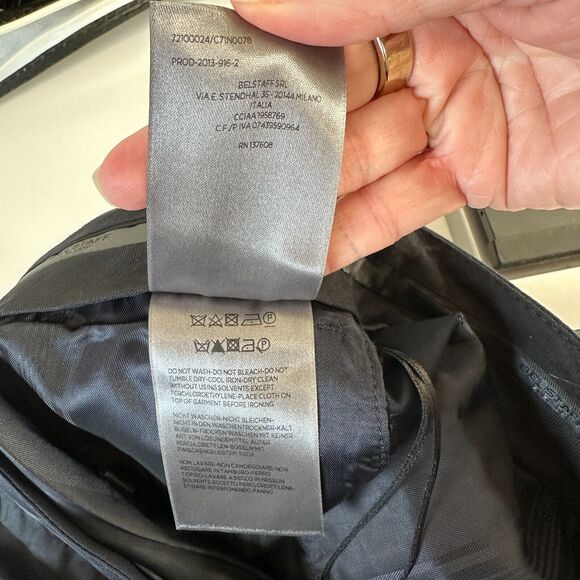NWT Belstaff Midnight Black The Derby Classic Trouser Belt Loops Flare Legs 40 - Picture 11 of 16